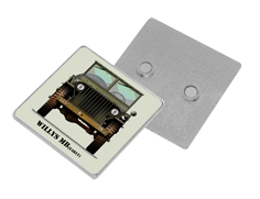 WW2 Military Vehicles - Willys MB (early) Square Fridge Magnet